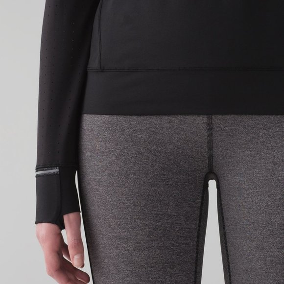 Lululemon Mind Over Miles Long Sleeve Running Top Black Size 8 - Picture 8 of 15